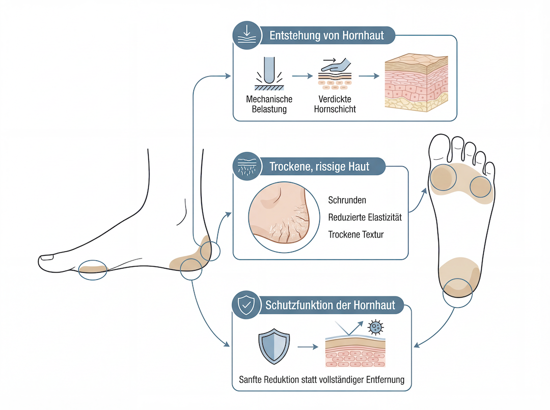 Entstehung von Hornhaut